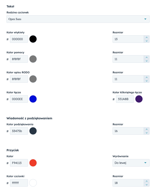 dostosowanie formularza kontaktowego na stronie