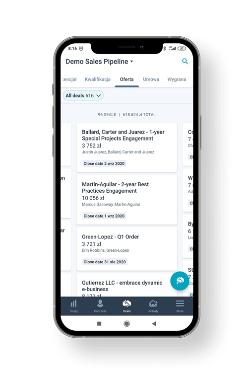 mobilny system crm deale