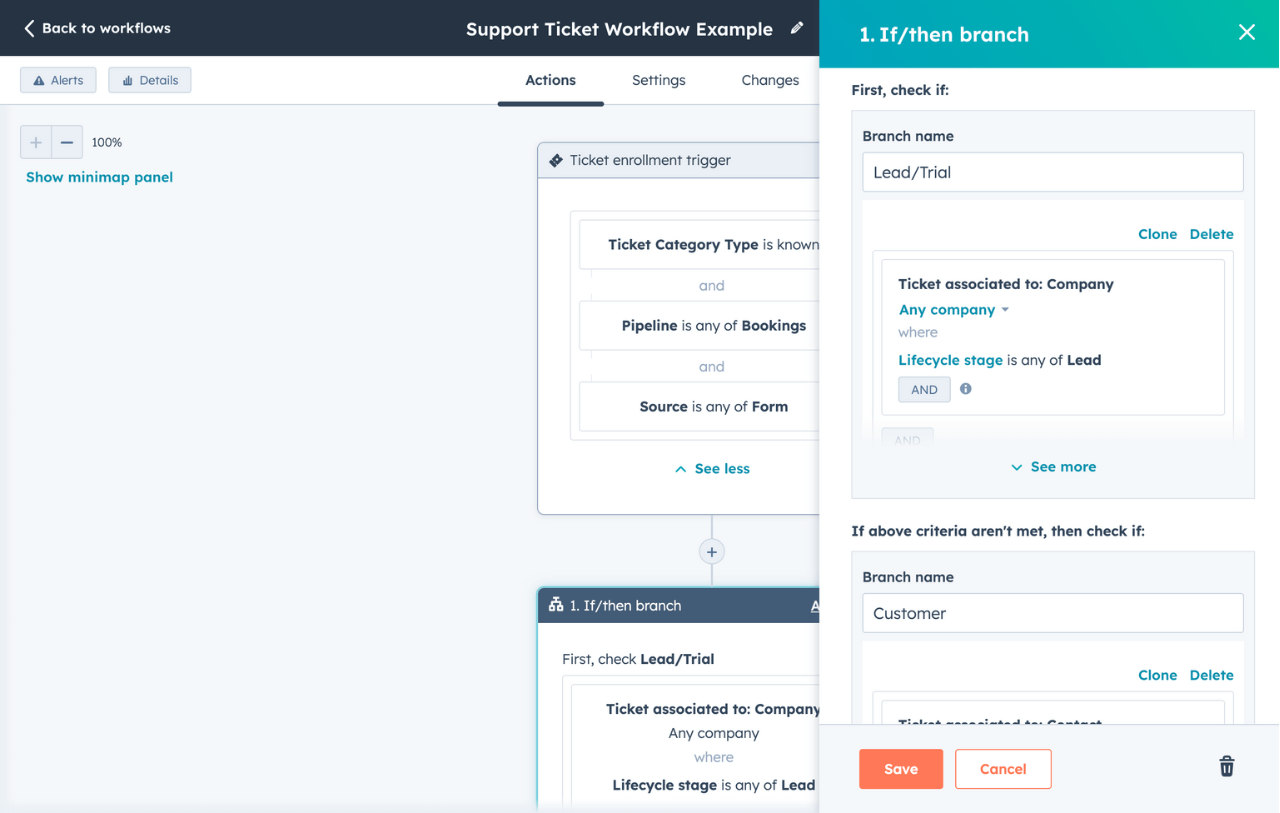 system ticketowy dla firm workflow